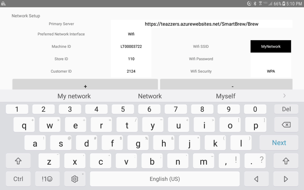 App Screen - WiFi SSID